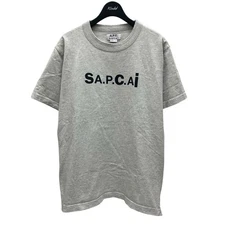 [Used] A. P. C. ×sacai Side zip short sleeve Tshirt Gray Size: M [140725] (Apace