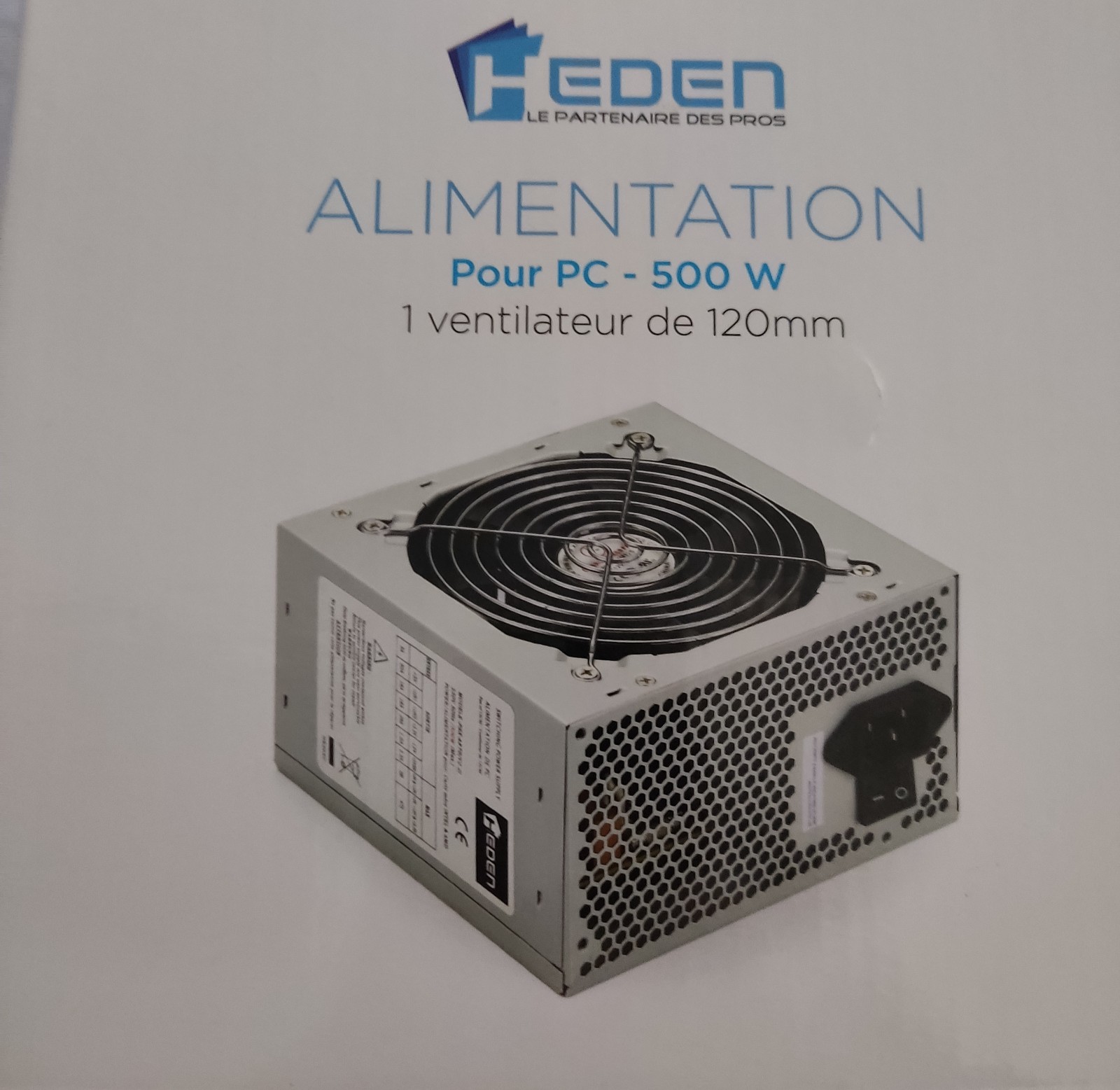 Alimentation PC Heden 500W PSX-A830 ATX pour ordinateur de bureau standard