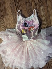 Girls Disney Store Size 5/6 Tutu Princess Dress With Sequins And A Bow