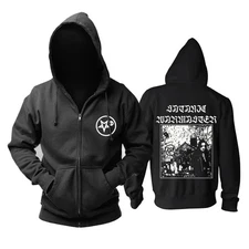 NEW Satanic Warmaster Band Cotton Black Hoodie Zip JU724