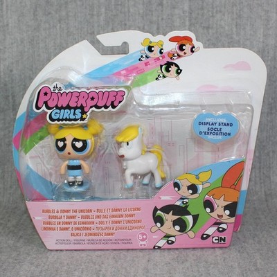 THE POWERPUFF GIRLS Bubbles & Donny Unicorn Cartoon Network Action Doll Figure