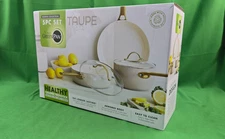 GreenPan Reserve Collection Taupe Ceramic Nonstick 5pc set Taupe NEW