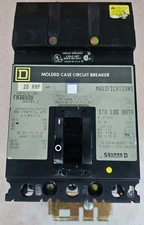 Square D FH36020 Circuit Breaker, 20A, 600V