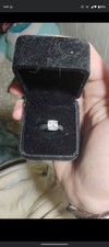 Princess-Cut Diamond Solitaire Ring 14k White...