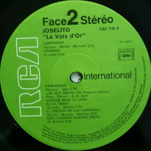 Vinyl 2xLP Joselito - La Voix D'Or VG+ FJL2 7139 France Pop Latin Flamenco - Picture 7 of 7