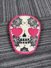 Pink Sugar Skull Crossbody Bag   Heart-Eyes Day of the Dead Skull Purse