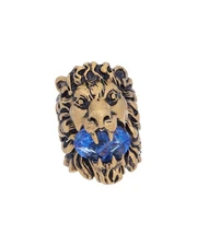 Gucci Feline Blue Crystal Ring Women's  5.25