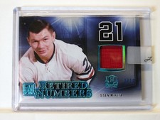 Stan Mikita - 2016 Leaf Enshrined, Retired Numbers 3/10 - Game-used Jersey