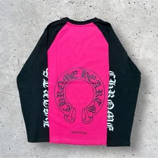 Chrome hearts  Long Sleeve Pink And Black Long Sleeve 100% Cotton