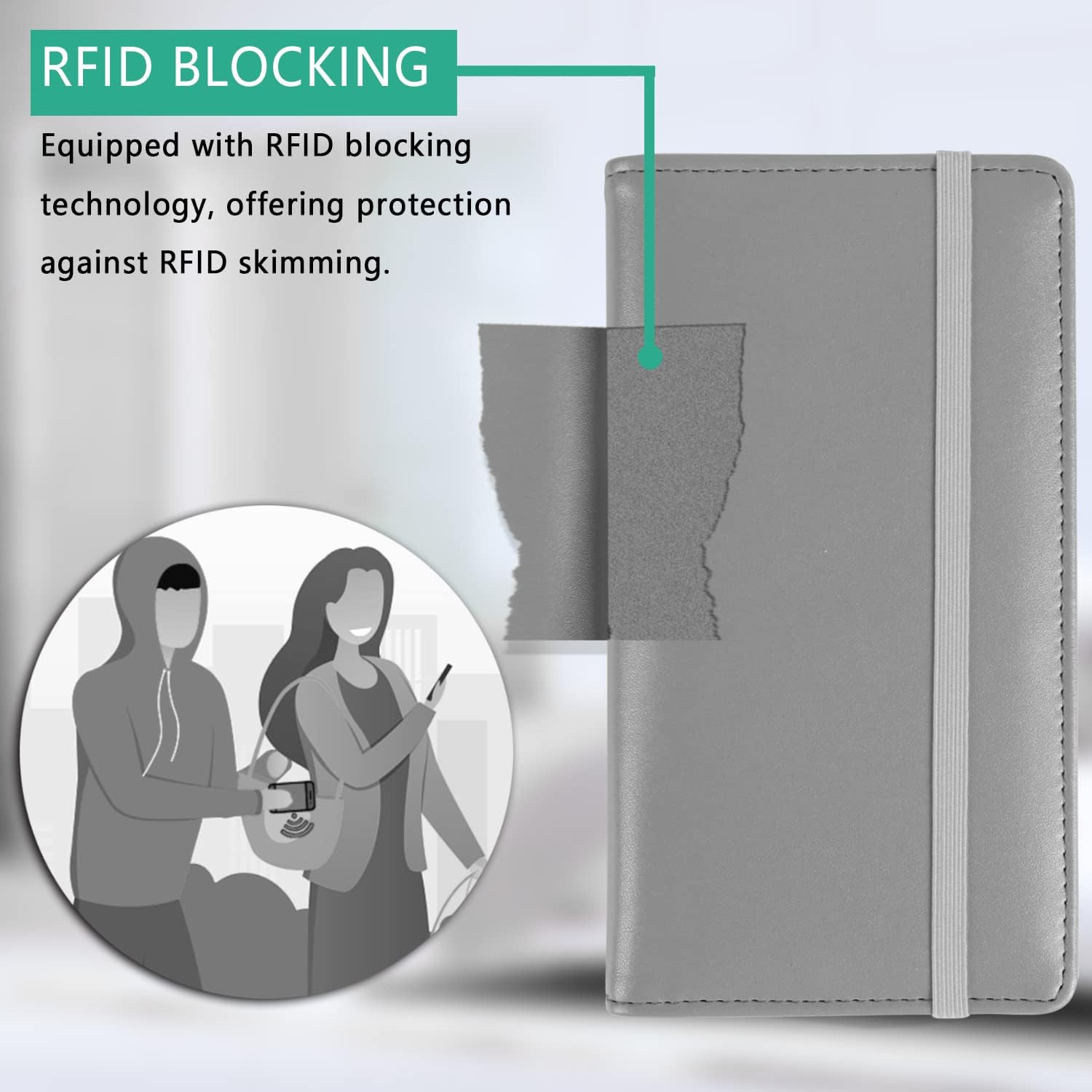 как выглядит PU Leather Checkbook Cover for Register Duplicate Checks, RFID Blocking Checkboo фото