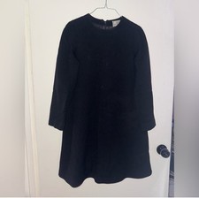 Vintage Gianni Versace Black Long Sleeve Midi Dress Size 40