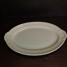 Vintage LU-Ray Pastels Seafoam Green/Blue Oval Serving Platter U.S.A.