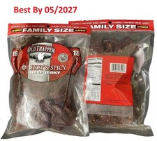 2-Pack BIG 18 OZ Old Trapper Jerky Hot And Spicy Pepper Beef Family Size