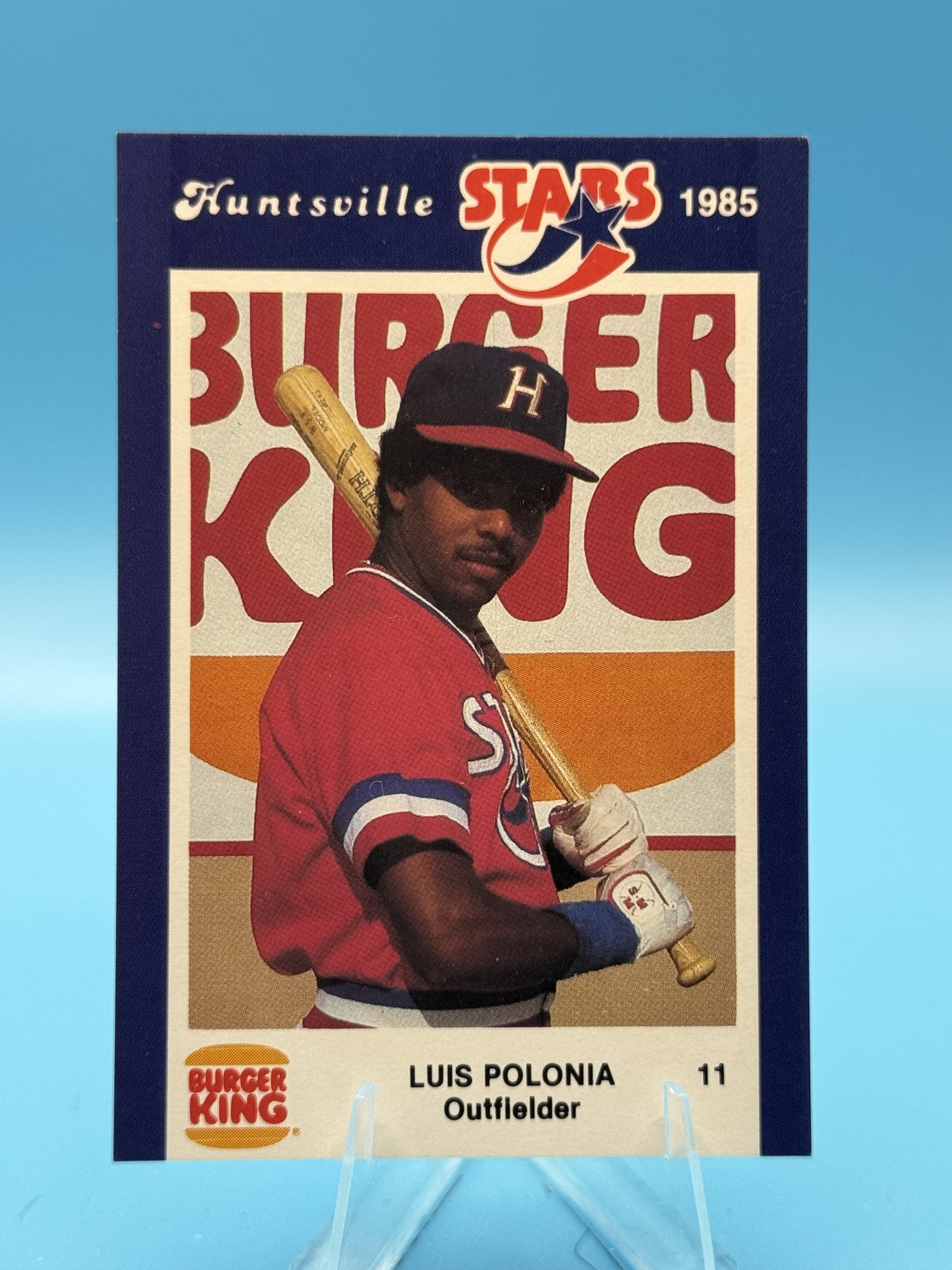 1985 Burger King Huntsville Stars #NNO Luis Polonia