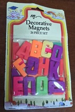 1  " Arjon Vintage Children's Magnetic Alphabet Letters Complete Set Educational