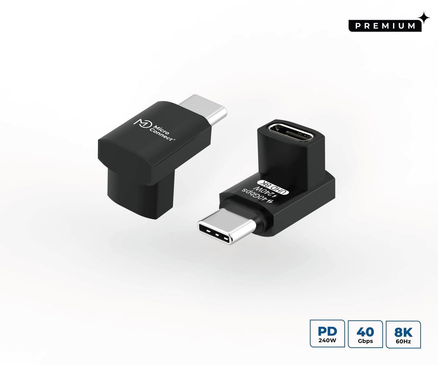 MicroConnect MC-USB4AF Premium USB4 3x2 USB-C angled