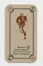 TONY CANADEO V2 RARE ZEENUT CANDY DECK FOOTBALL CARD