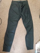 Leather Look Slim Black Jean Size 8