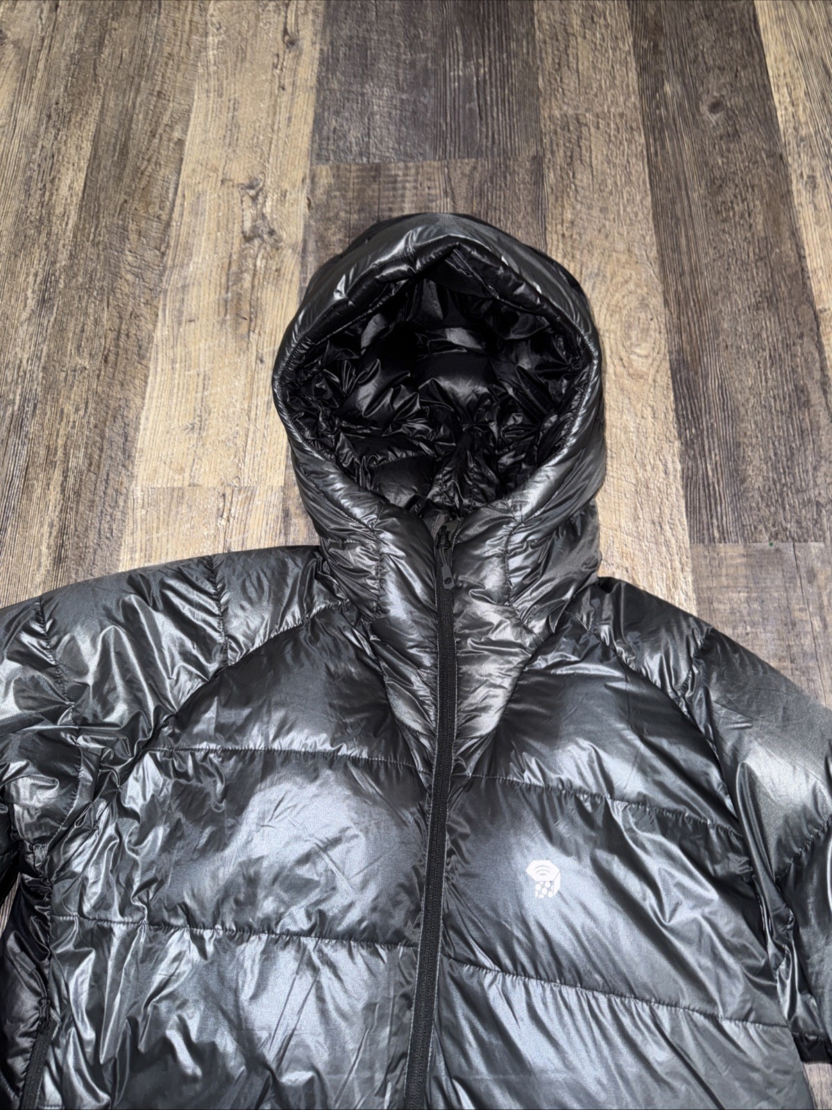 Mountain Hardwear Phantom Alpine Parka L Rare Model Black/ Gray VGUC image 5