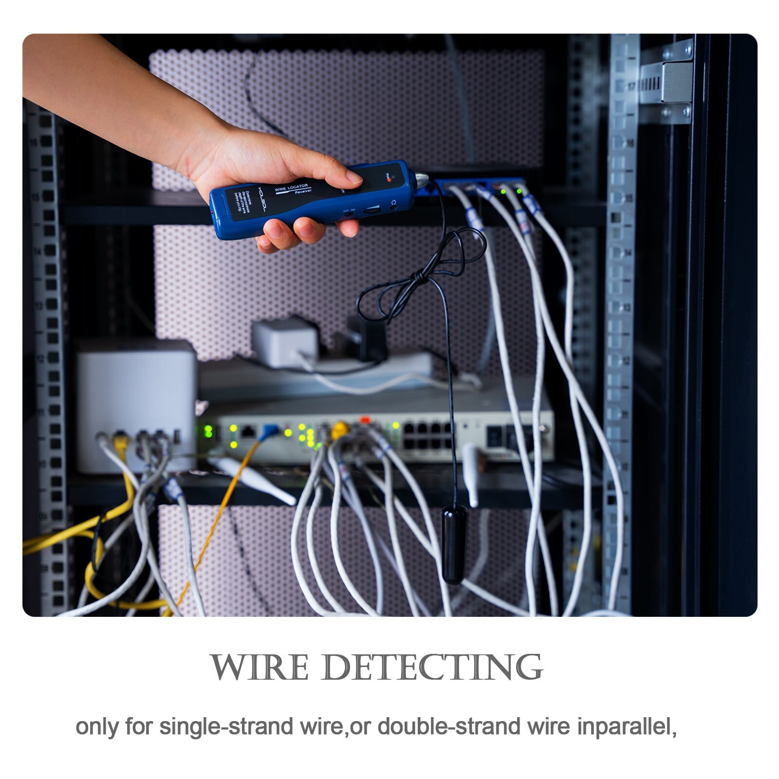 KOLSOL F02 Pro Underground Wire Locator Cable Tester with Battery + Earphones