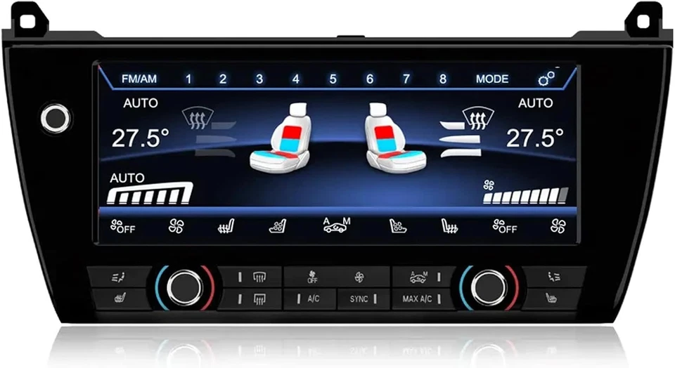 LCD Update AC Heater Climate Radio Control Panel For BMW 5 Series M5 F10 F11 - Image 2 of 4