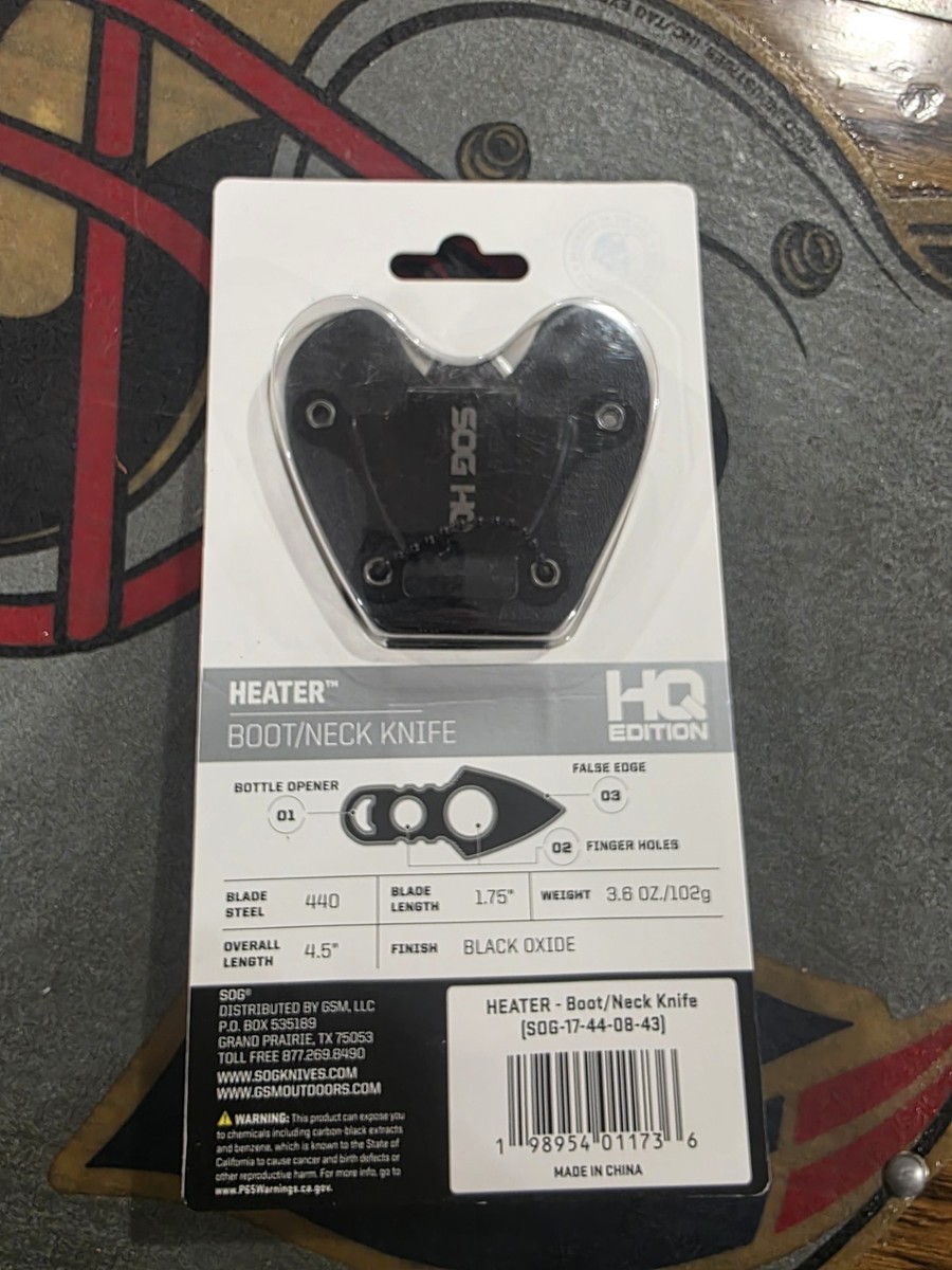 SOG HQ heater Boot Neck Knife. New Sealed | eBay