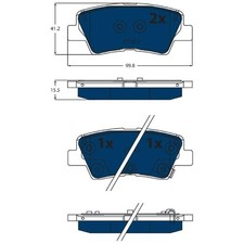 Satz Bremsbeläge Bremsklötze hinten für KIA Ceed CD Proceed Xceed | 24020901