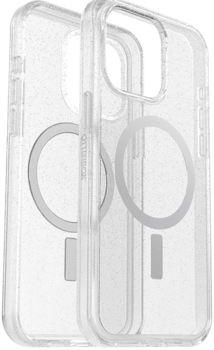 OtterBox SYMMETRY Series Case for iPhone 15 Pro MAX - Stardust - Clear Glitter - Picture 2 of 9
