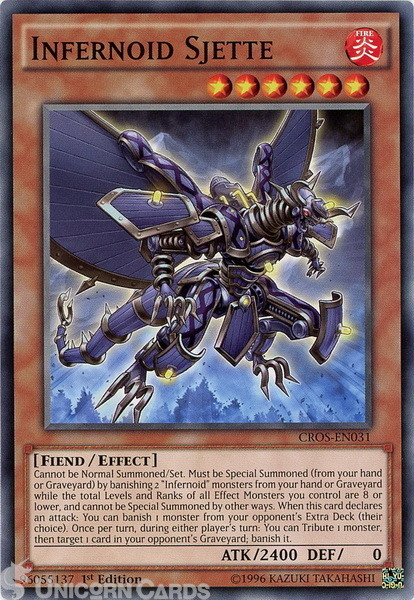 CROS-EN031 Infernoid Sjette : Common 1st Edition Mint YuGiOh Card