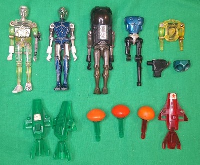 Micronauts Figures Lot Galactic Defender Gray Original Parts Vintage 1978 Mego