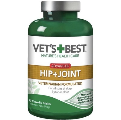 Vets Best Advanced Hip and Joint Dog Supplements 90 Chewable Tablets  Joint H...