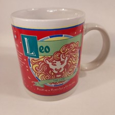 Leo The Lion Coffee Cup Astrology Mug Zodiac VTG 1990s