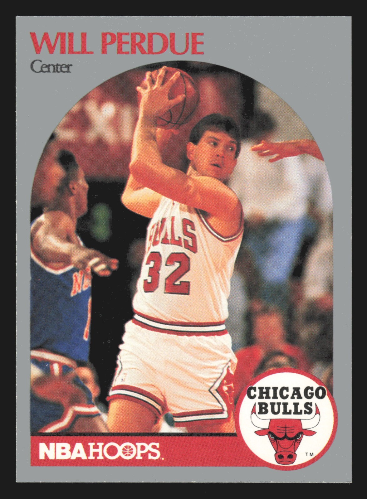 Will Perdue 1990-91 Hoops #68 Chicago Bulls NBA Basketball Card