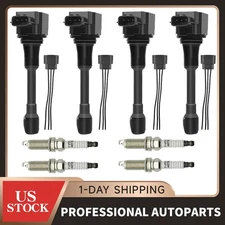 4 UF549 For Nissan Altima Sentra rogue versa Spark Plugs and Ignition Coil packs