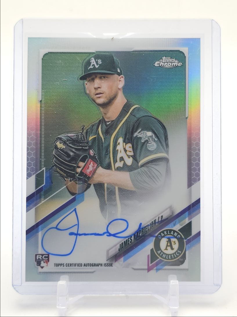 JAMES KAPRIELIAN 2021 TOPPS CHROME ROOKIE REFRACTOR #RA-JK RC AUTO /499 Q3152