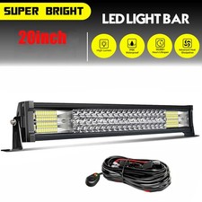 22in Led Work Light Bar Spot Flood Combo Wiring Kit Offroad Jeep Truck Suv Atv