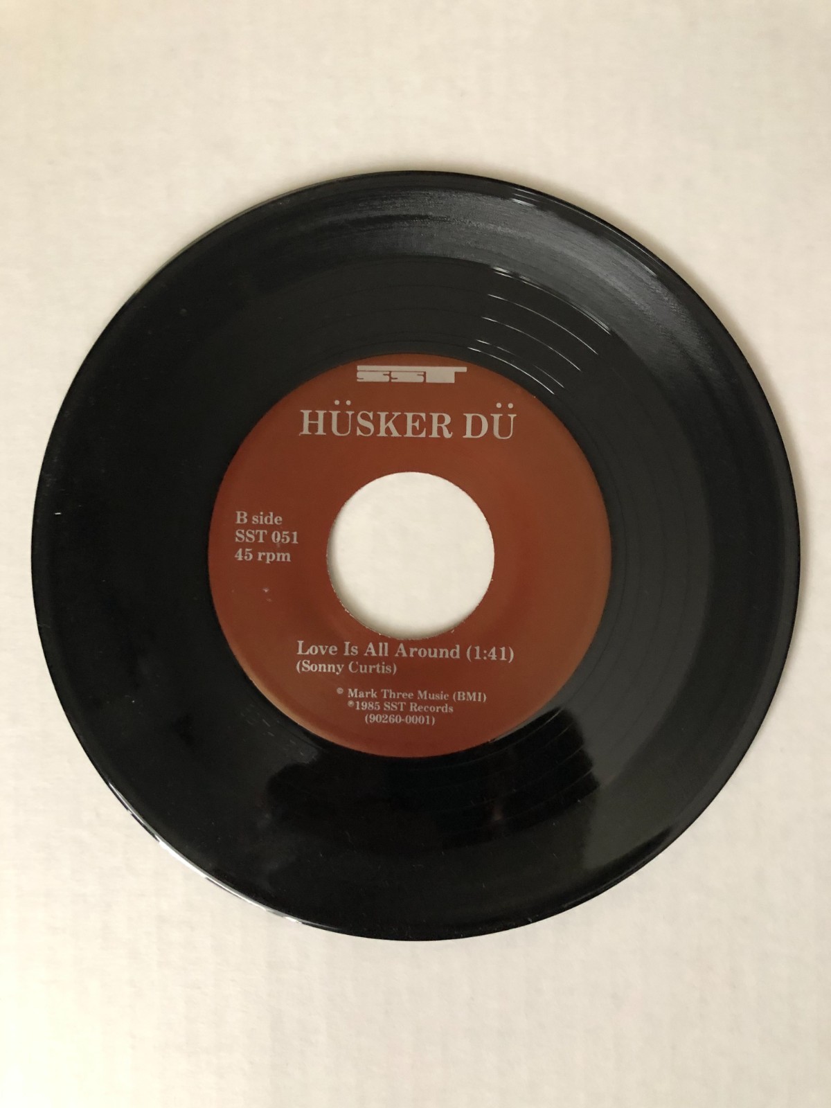 HUSKER DU Lot of 2 vinyl 45 - Makes No Sense At All/Eight Miles High P/S EX!