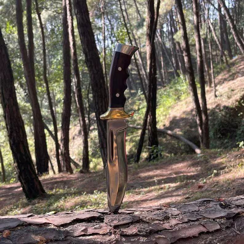 Custom Handmade Carbon Steel Blade Survival Bowie Knife | Hunting Knife Camping