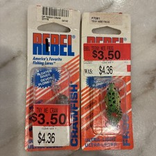 Vintage NOS Rebel Teeny Wee frog & Teeny Craw (2 Lures) See Pics For Colors