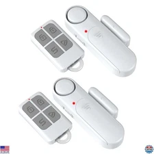 Wireless Door Alarm with Remote (2 Pack) - 120dB Security Alert System