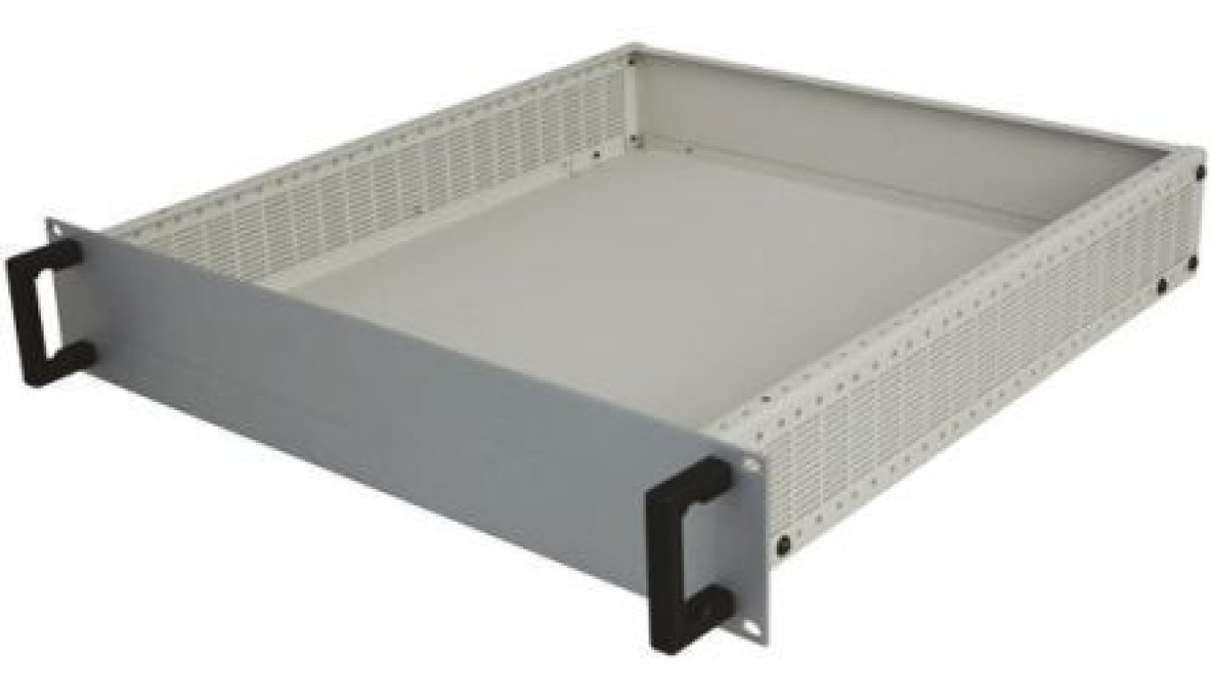 Rugged rack-mount case, 3U, ventilated, 133 x 483 x 466mm /T2UK