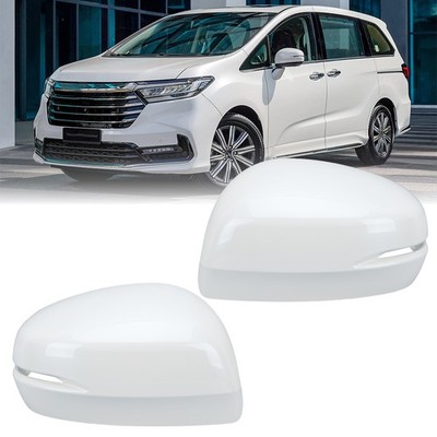 Pair Door Mirror Cover House Cap For Honda Odyssey Elysion 2015-2022 Pearl White