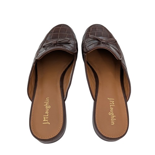 Mulas de cocodrilo Georgina de cuero J. McLaughlin - talla 8 - Imagen 4 de 10