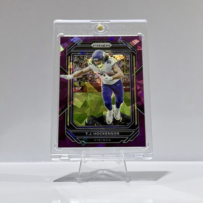 2022 Panini Prizm T.J. Hockenson Purple Cracked Ice #100 /225 Vikings