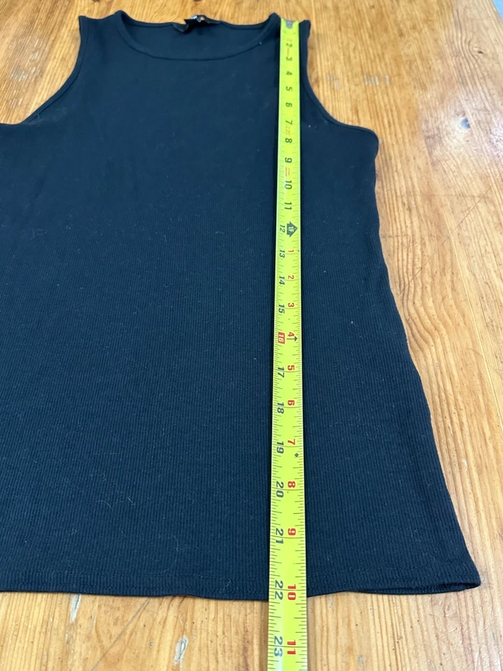 BR Banana Republican Ribbet Knit Tank Top Black S Modal Cotton - Image 4 of 4