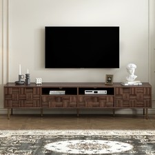 Mid Century TV Stand With 2 Drawers, Media Console Table For TVs Up To 85''