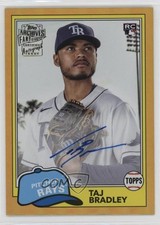 2023 Topps Archives 1981 Fan Favorite Gold Foil 31/50 Taj Bradley Auto 11gj