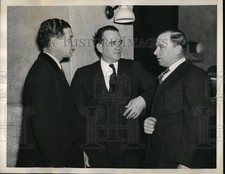 1936 Press Photo Bucky Harris Senators Steve ONeil Indians Jimmy Dykes White Sox