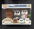 Funko Pop! Animation CN We Bare Bears B&N Exclusive Flocked 3 Pack New In Box