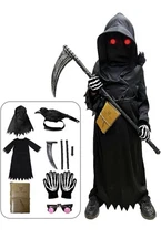 Grim Reaper Costume for Boys - Scary Kids Halloween Outfit  Party Favors